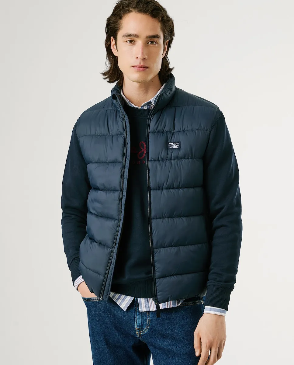 

Мужская стеганая жилетка на молнии Pepe Jeans, темно-синий