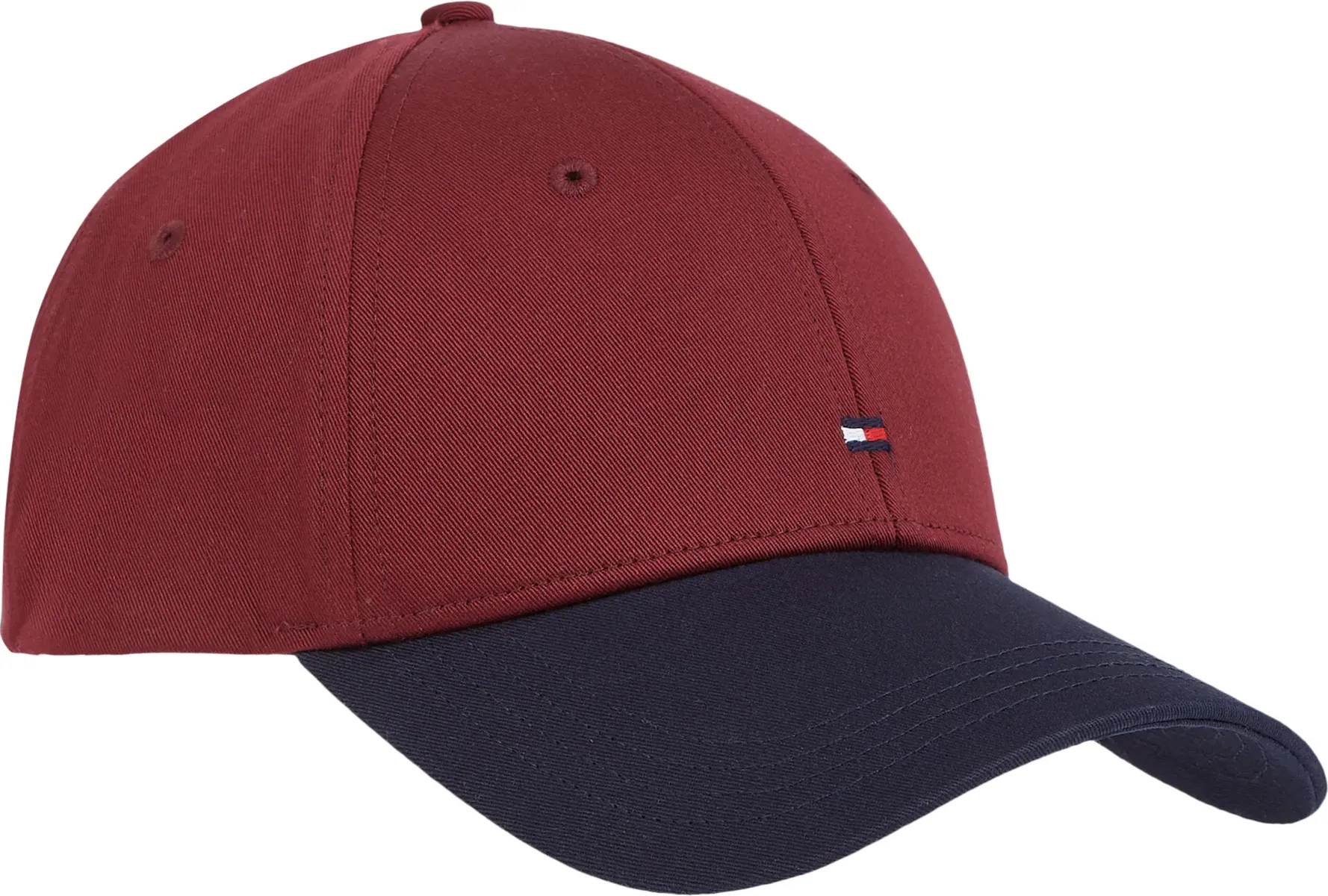 

Бейсбольная кепка Tommy Hilfiger "TH FLAG COTTON 6 PANEL CAP" с тонким флажком над козырьком, цвет Rouge-Blue