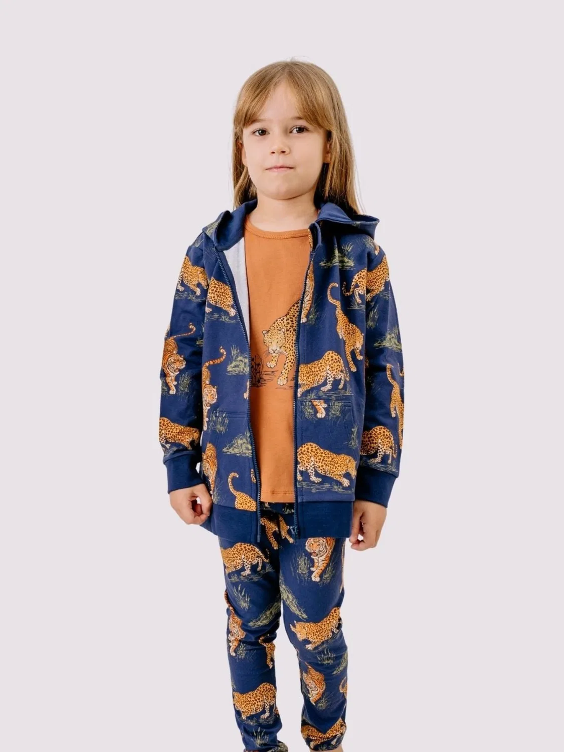 Толстовка на молнии 'Walkiddy - Tigers and Leopards Sweat Jacket' Walkiddy, Navy — фото 2