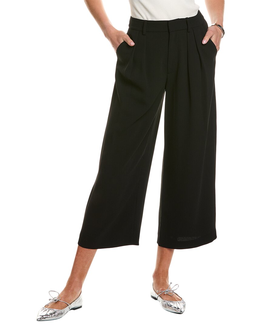 

Alice + olivia Pompey брюки Gaucho с высокой посадкой и складками, черный