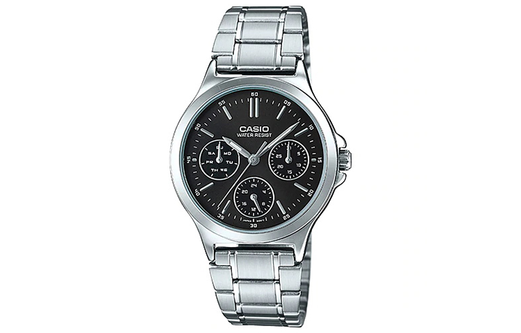 

CASIO Часы Women's Standard Series Black Watch LTP-V300D-1A, Black Dial