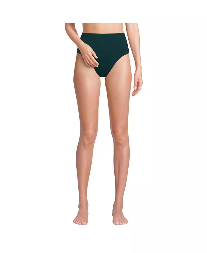 

Женские бикини-трусики Cheeky с высокой посадкой Lands' End, зеленый