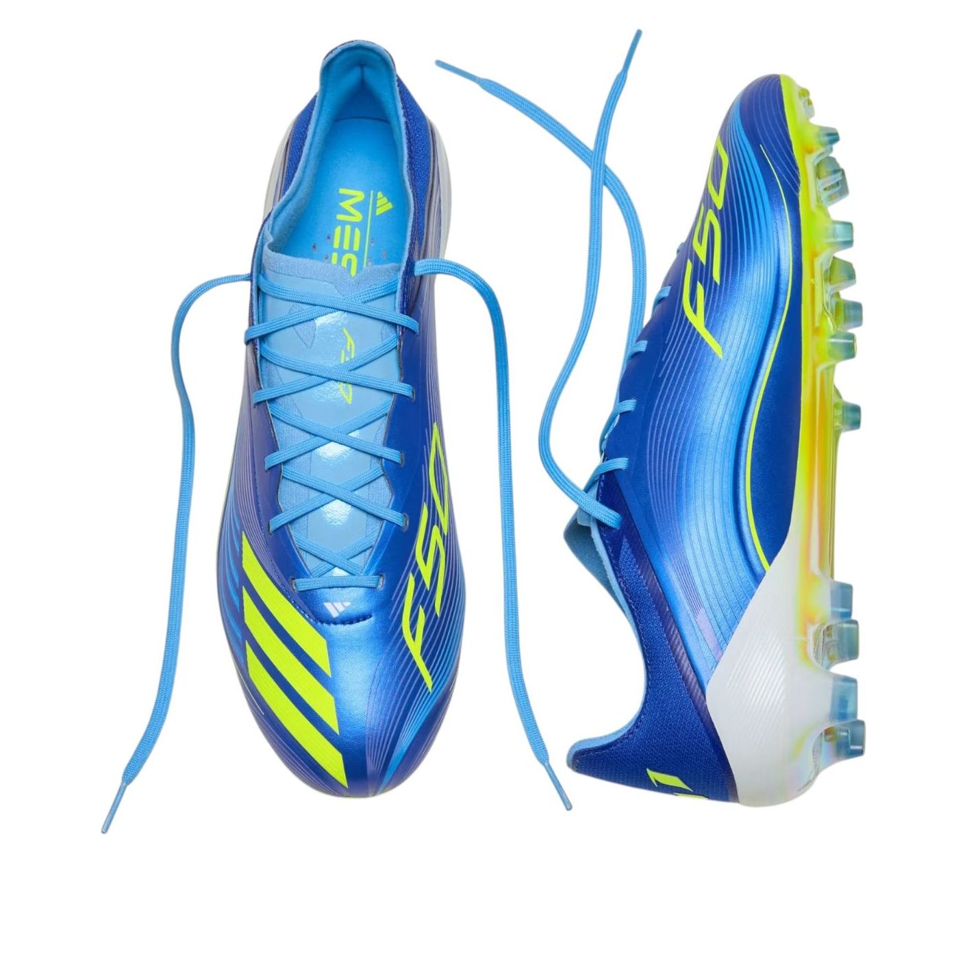 Футбольные бутсы Adidas F50 Messi Elite FG 'Royal Blue Solar Yellow' — фото 3