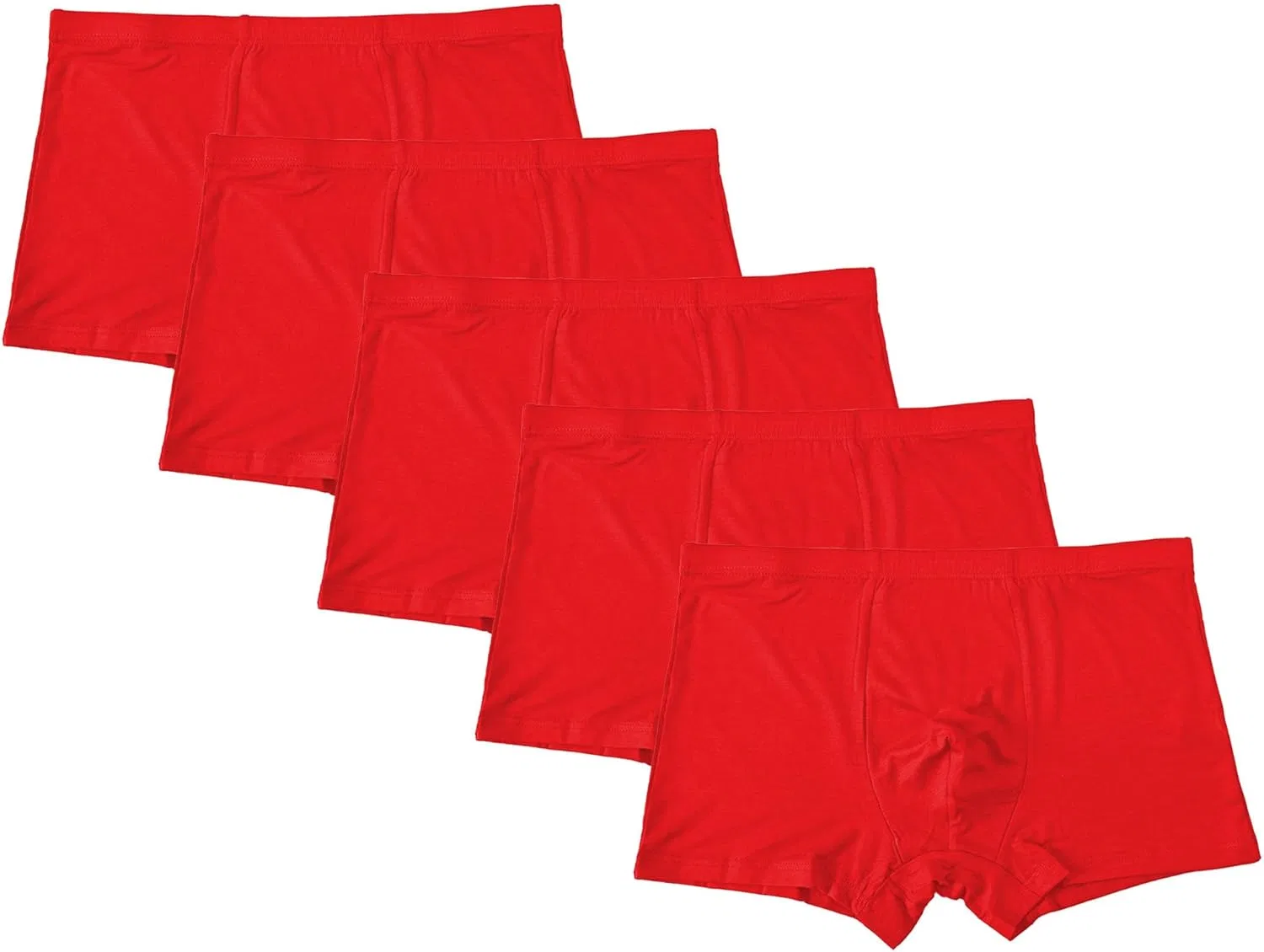 Трусы боксеры мужские, дышащие, Red-5pc
