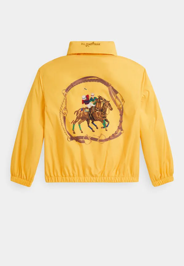 Куртка с капюшоном и принтом в конном стиле, ветровка 714y Polo Ralph Lauren, Chrome Yellow — фото 3