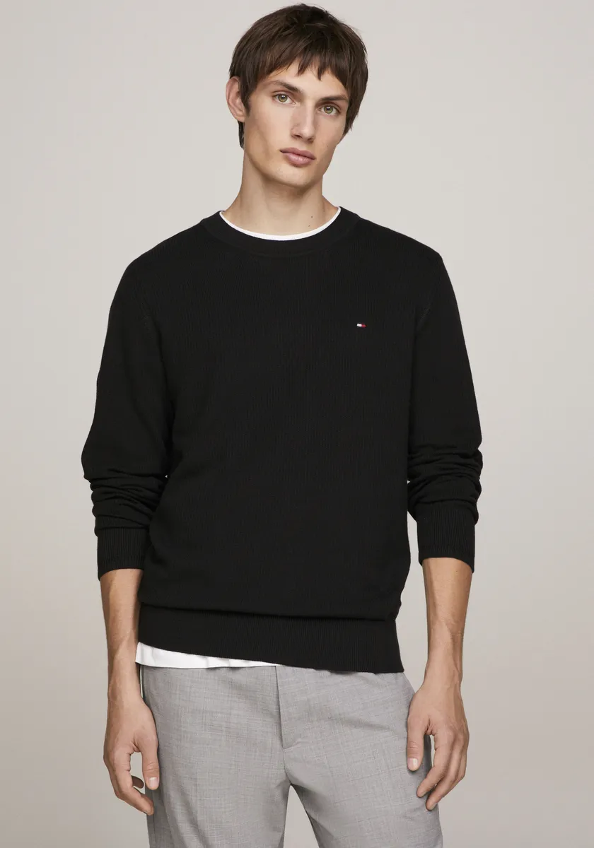 

Длинный свитер Tommy Hilfiger "CHAIN ​​RIDGE STRUCTURE C NECK" с круглым вырезом, черный