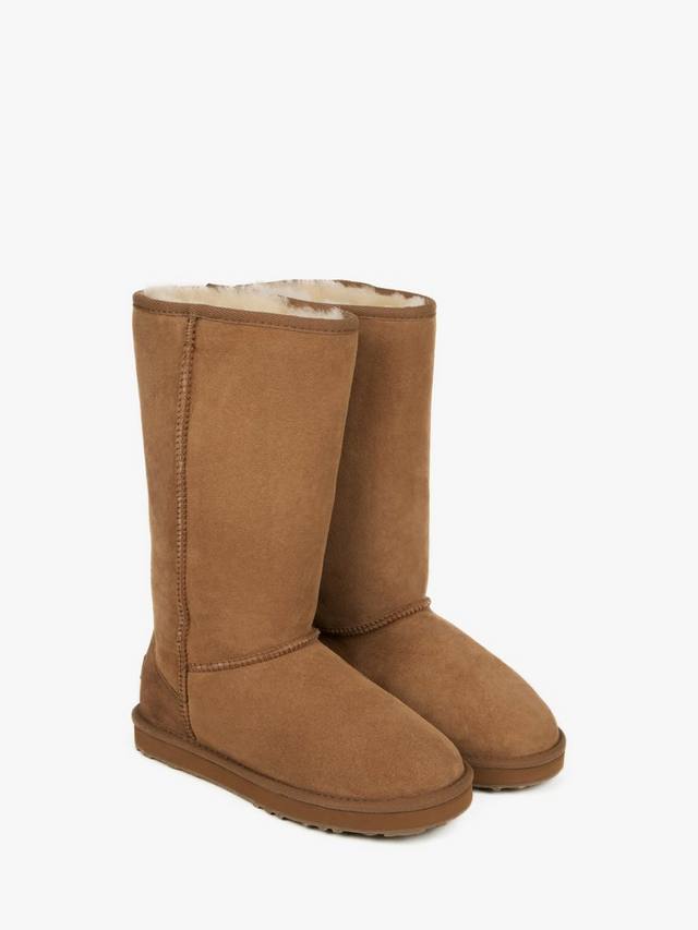 Женские высокие классические угги из овчины Just Sheepskin, Chestnut — фото 3