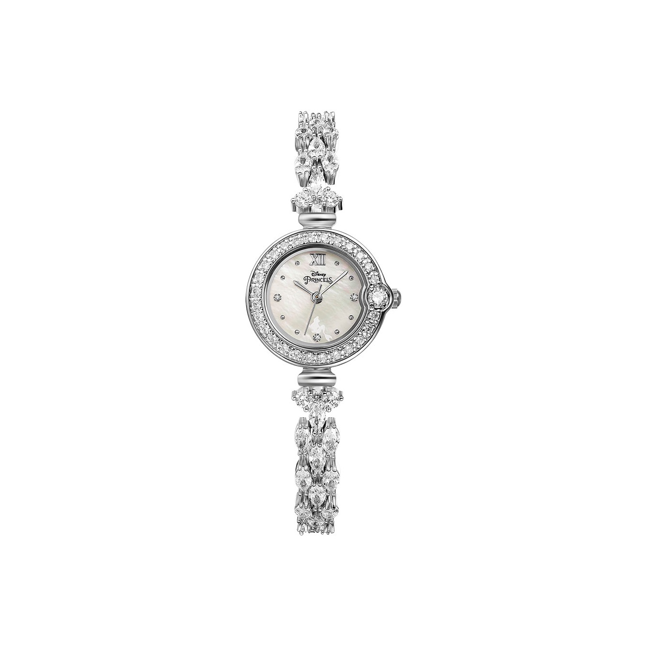 

Disney Часы Princess Quartz Movement Eco Friendly Copper Strap Watch Women's Watch Mother of Pearl Color Watch Dial, PR-21012S