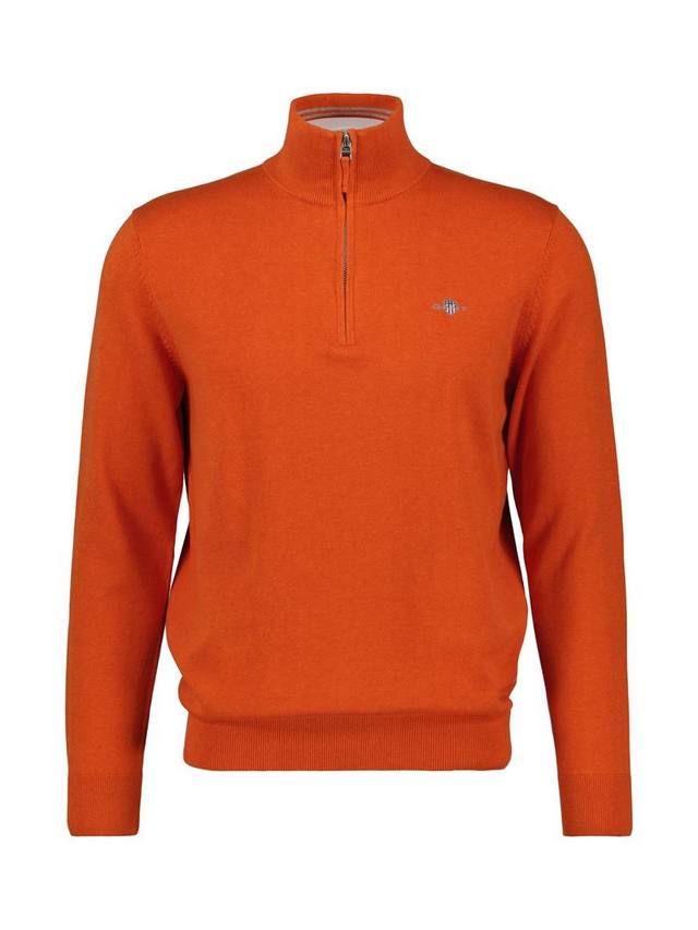 

Хлопковый полузастёгивающийся свитер GANT, Pumpkin Orange Melan