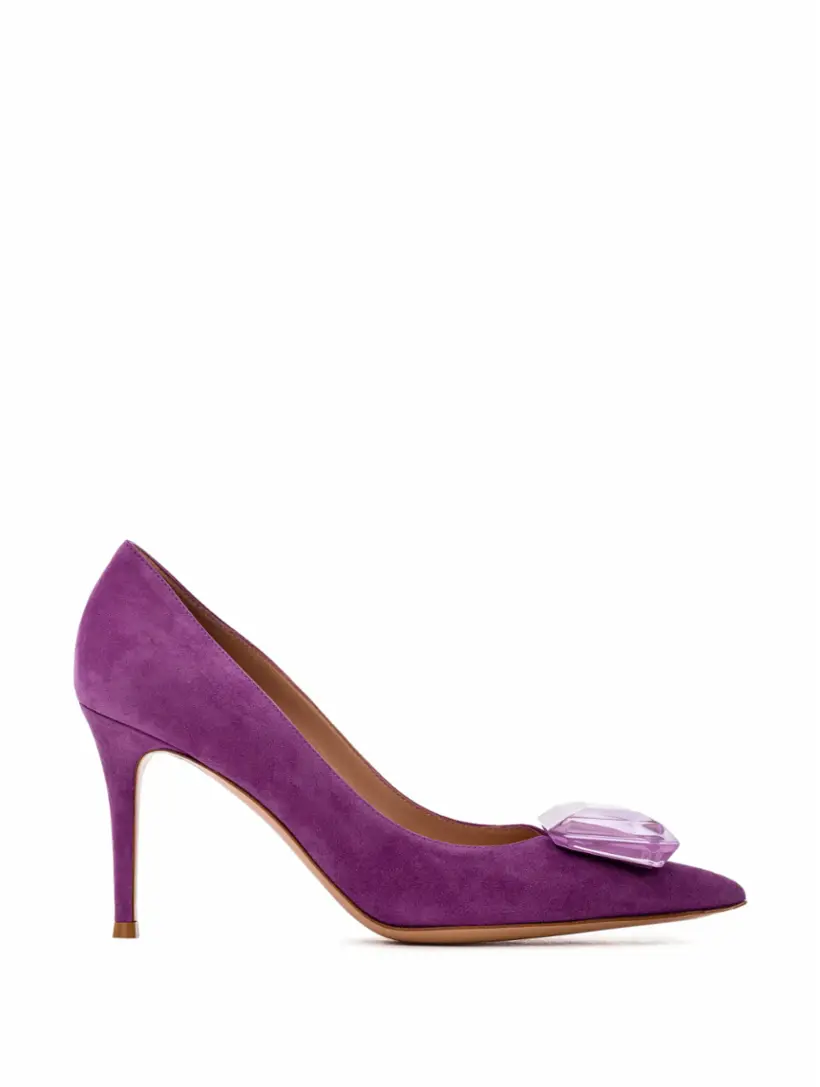 

Лакированные туфли с кристаллом Gianvito Rossi, фиолетовый
