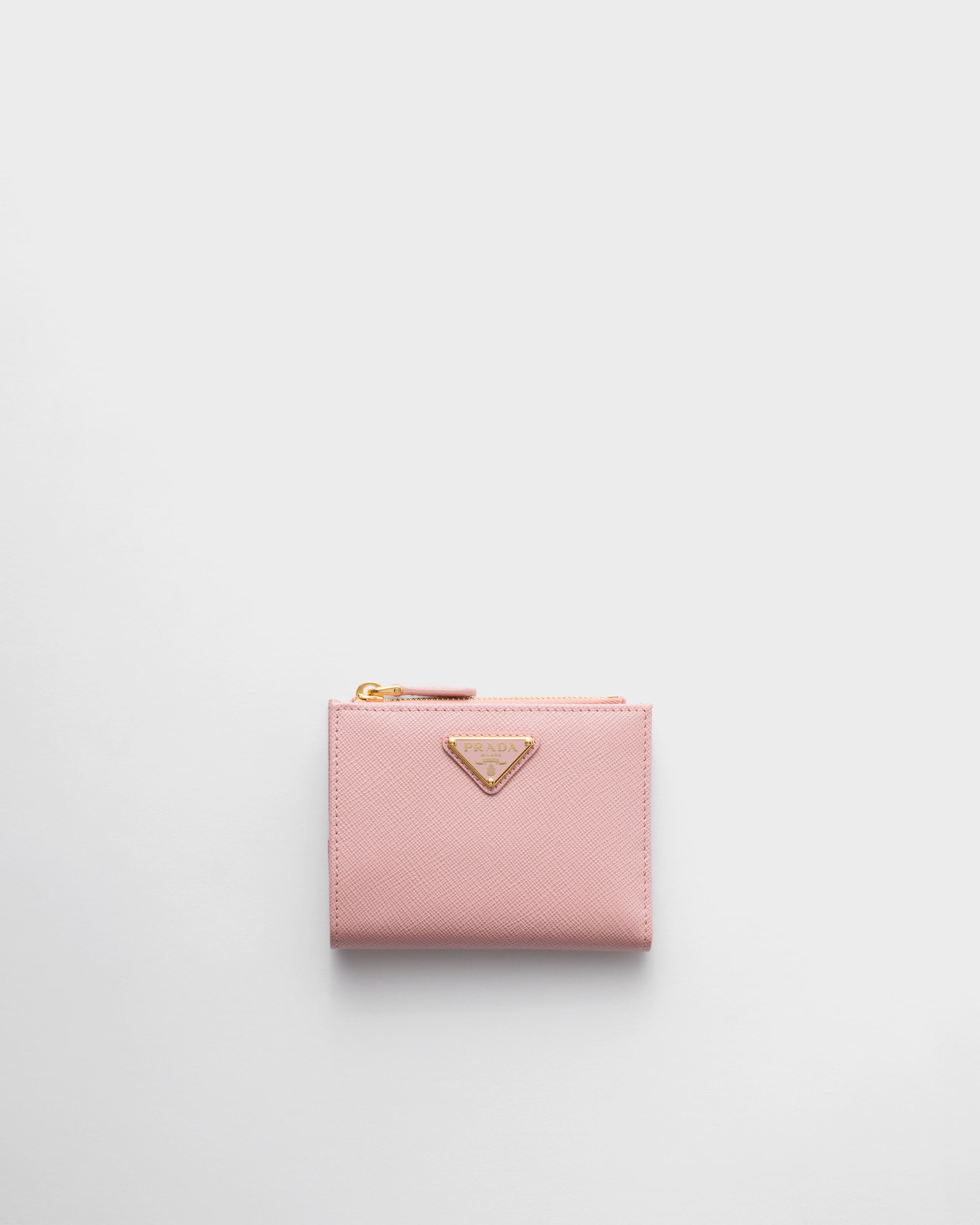 Маленький кошелек из сафьяновой кожи Prada, персиковый