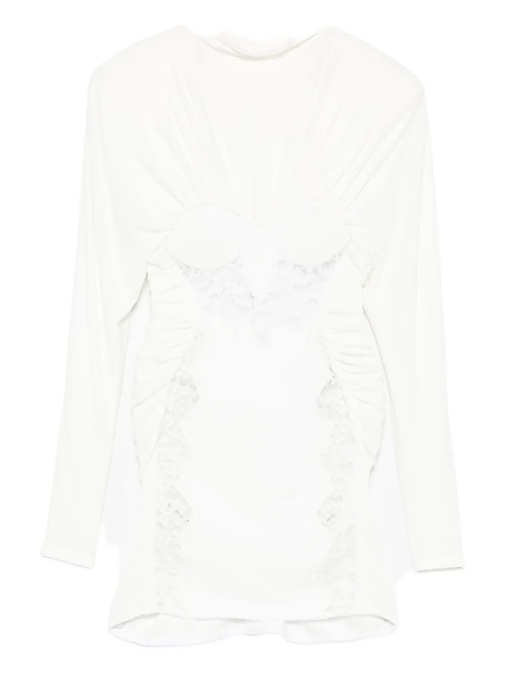 

Платье миди с кружевом Stella Mccartney, белый