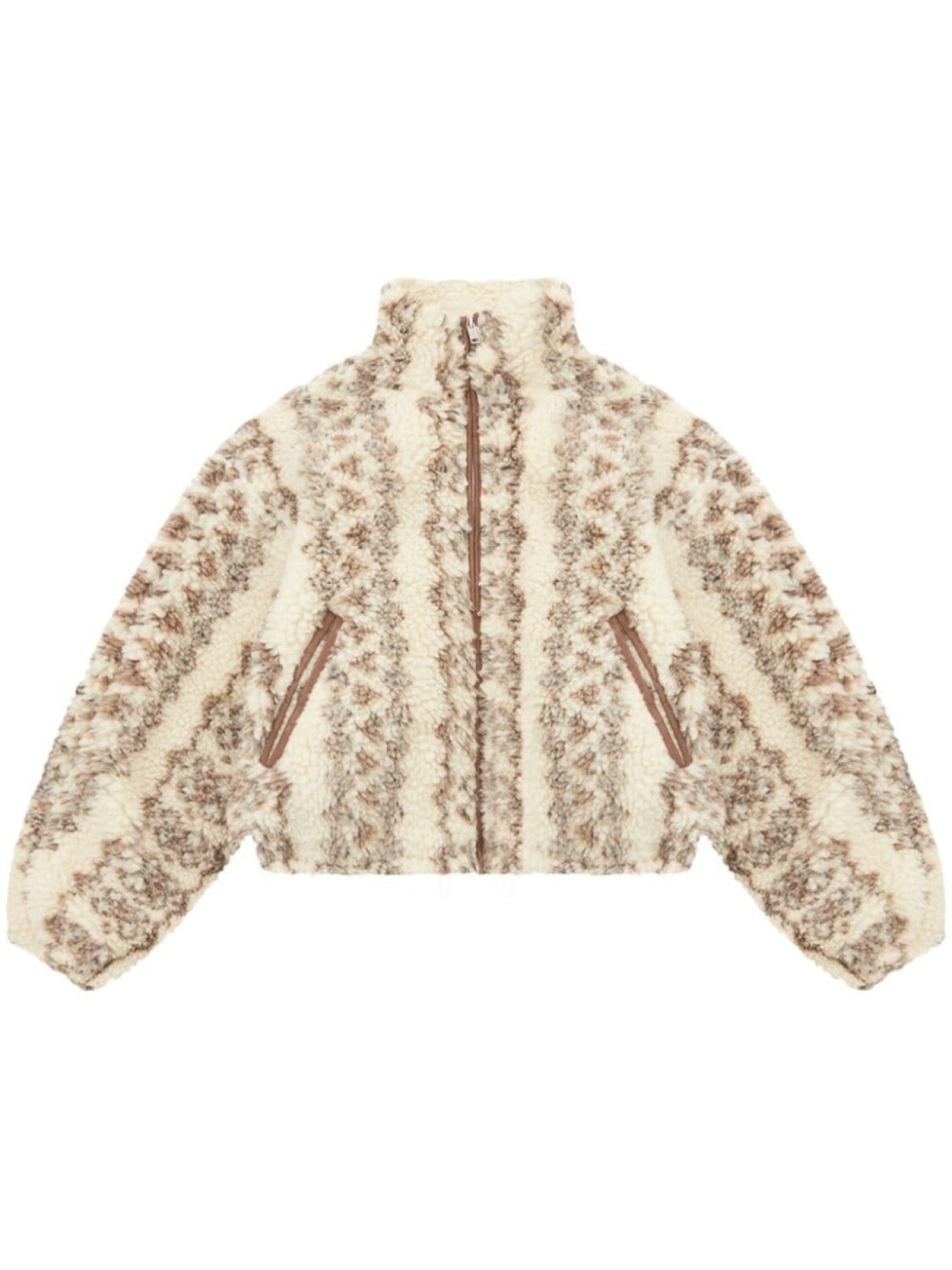

MARANT ÉTOILE куртка на молнии с узором, нейтральный цвет