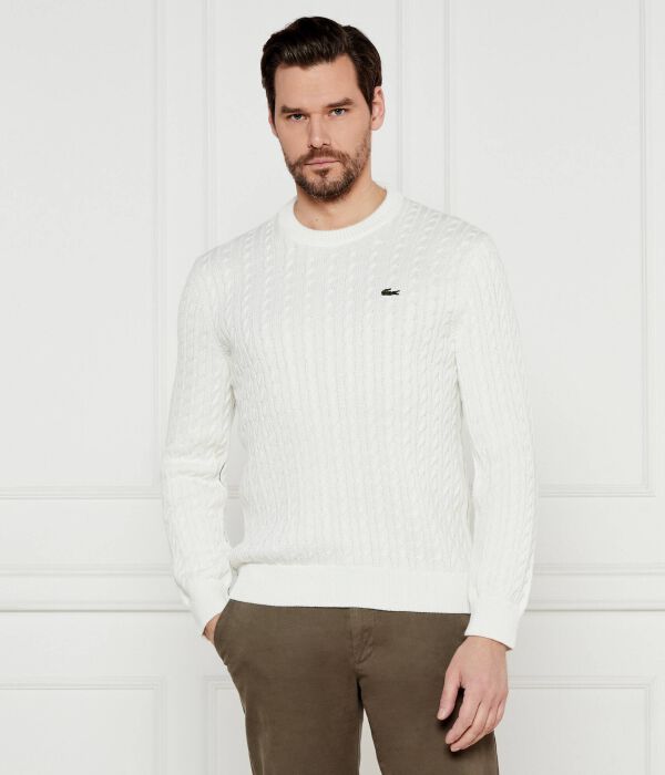 

Джемпер мужской Lacoste вязаный с узором, белый