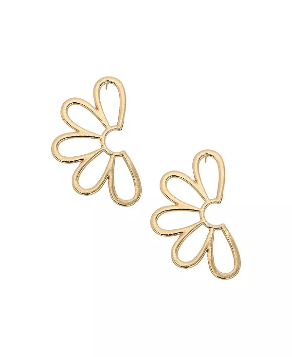 

Женские серьги-подвески «полуцветок» Sohi, gold