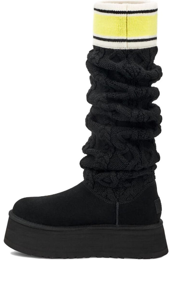 Кроссовки классические свитер буква высота 2см Ugg, черный