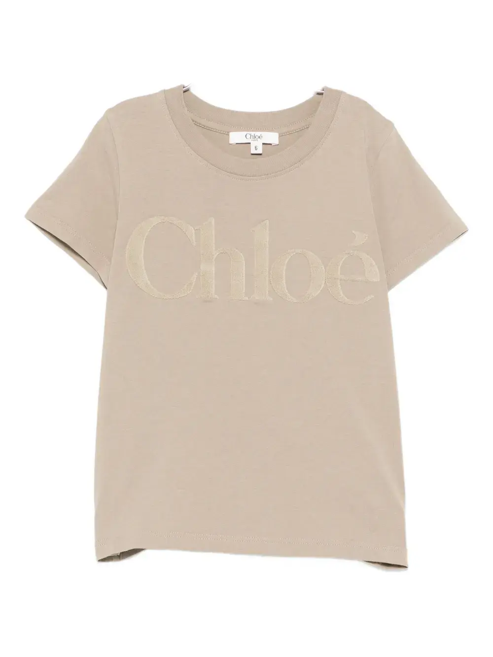 

Футболка с нашивкой-логотипом Chloé Kids, серый