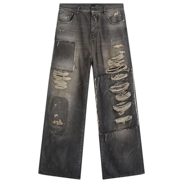 

Carpenter repaired baggy джинсы Amiri, crafted черный