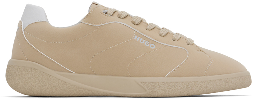 

Бежевые кроссовки Cupsole с логотипом Hugo