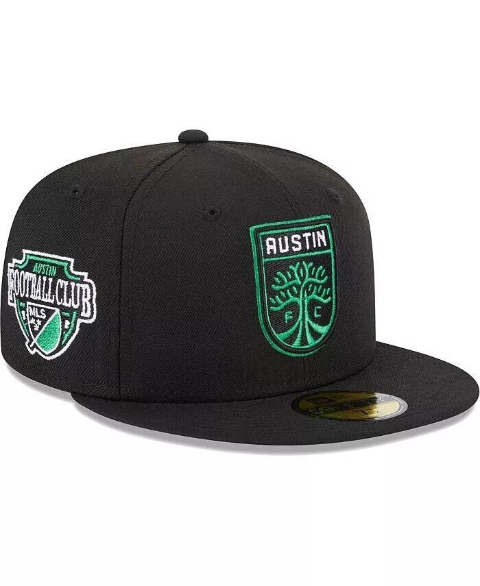 

Мужская черная приталенная шляпа Austin Fc 59Fifty New Era