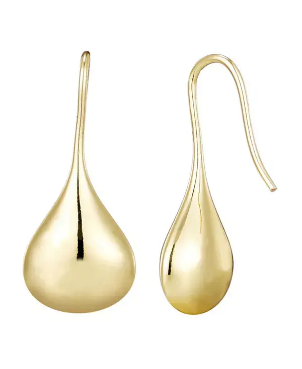 

Золотые серьги-капли из проволоки Adornia, gold