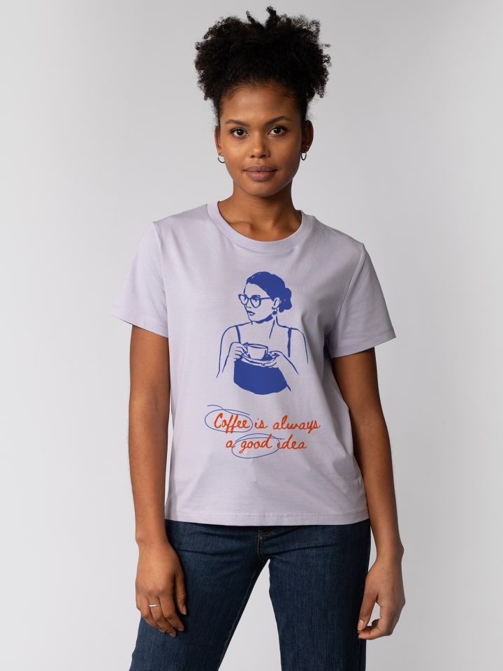

Футболка wat Apparel T-Shirt Coffee is a good idea, цвет Lavender
