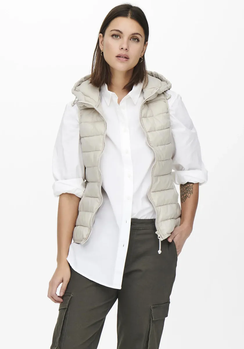 

Only стеганый жилет "ONLNEWTAHOE HOOD WAISTCOAT OTW NOOS", цвет Pumice Stone