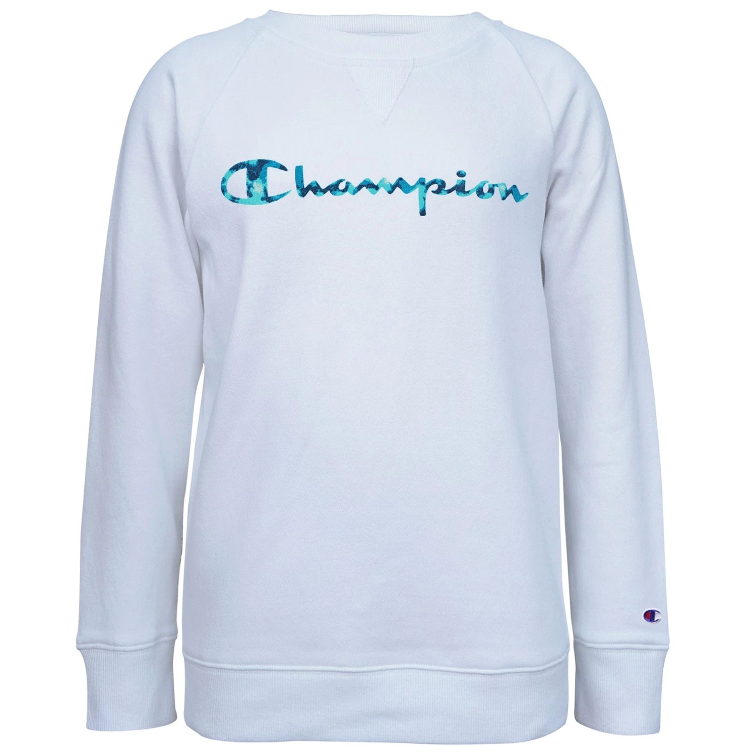 

Детская толстовка Champion белого цвета с длинными рукавами и круглым вырезом, с эффектом тай-дай, цвет RED545