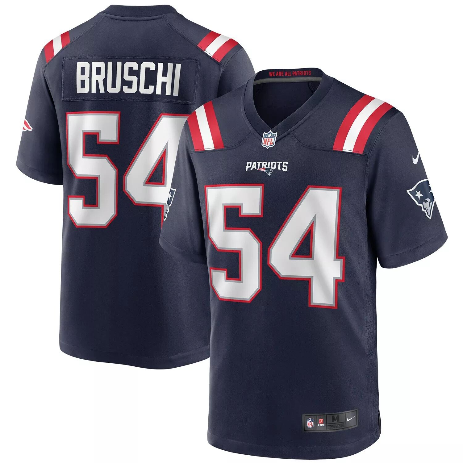 

Мужская футболка Tedy Bruschi Navy New England Patriots Game Retired Player Nike