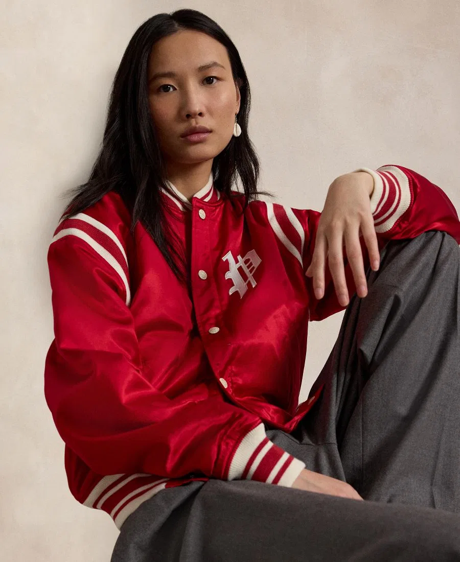 Мужская полосатая бейсбольная куртка "Филадельфия Филлис" Polo Ralph Lauren, красный — фото 3