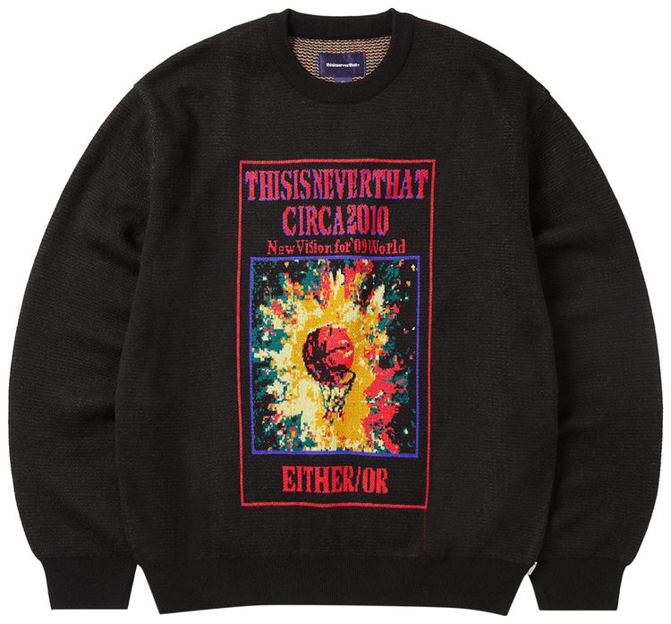 

Свитер thisisneverthat Basketball Hoop Knit Sweater 'Black', черный