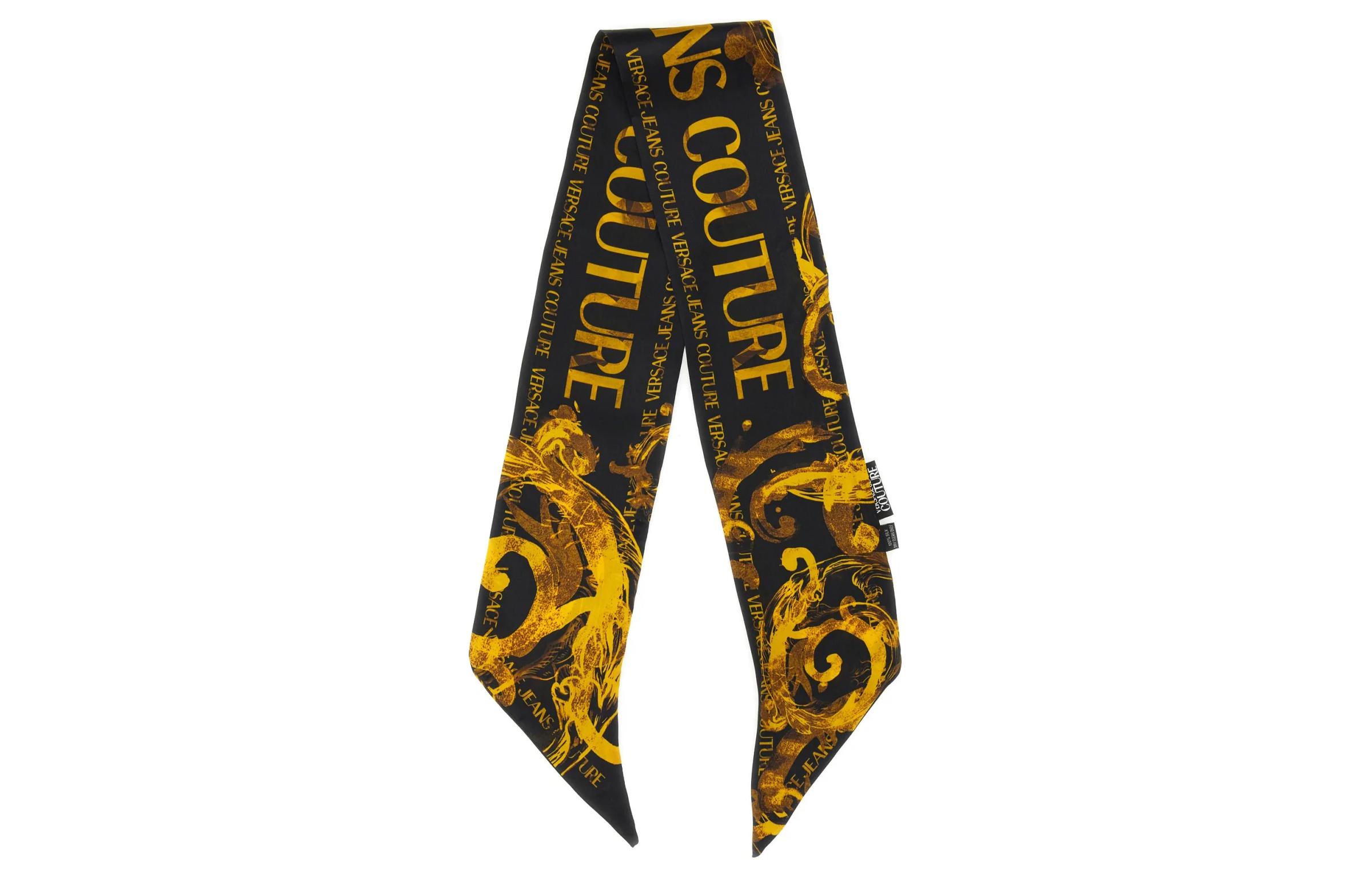 

VERSACE JEANS Шелковый шарф женский желтые