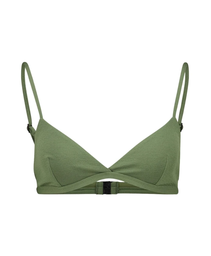 

Бикини-Топ в форме треугольника с эффектом жатости в стиле сафари Matteau, зеленый