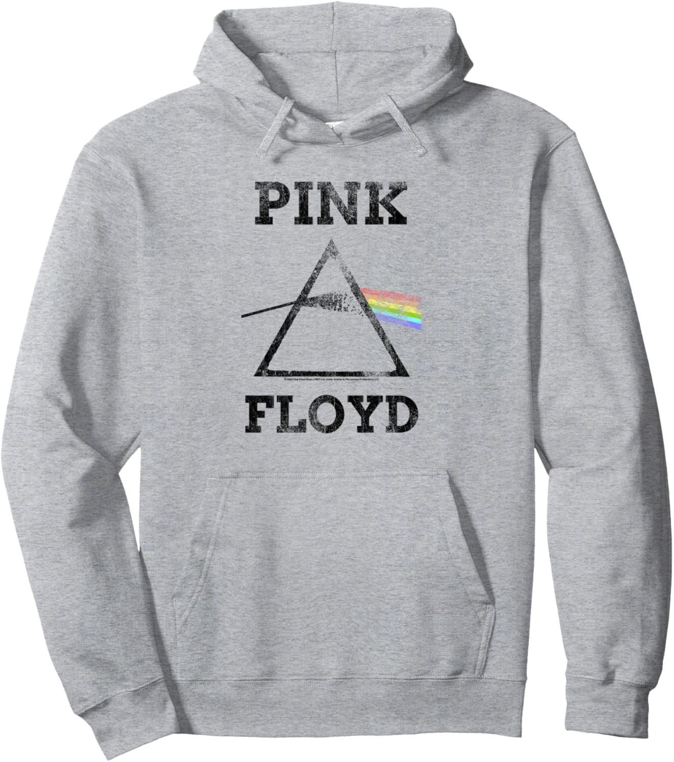 

Худи Pink Floyd Dark Side of the Moon с эффектом потертости, серая, Серый, Худи Pink Floyd Dark Side of the Moon с эффектом потертости, серая