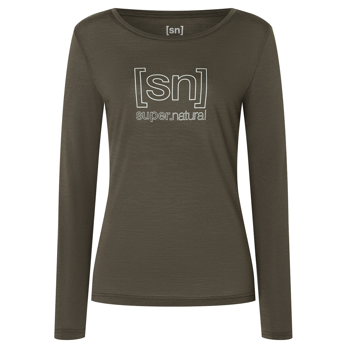 

Лонгслив Super.Natural The Essential Logo L/S, цвет Black Ink/Silver Reflective