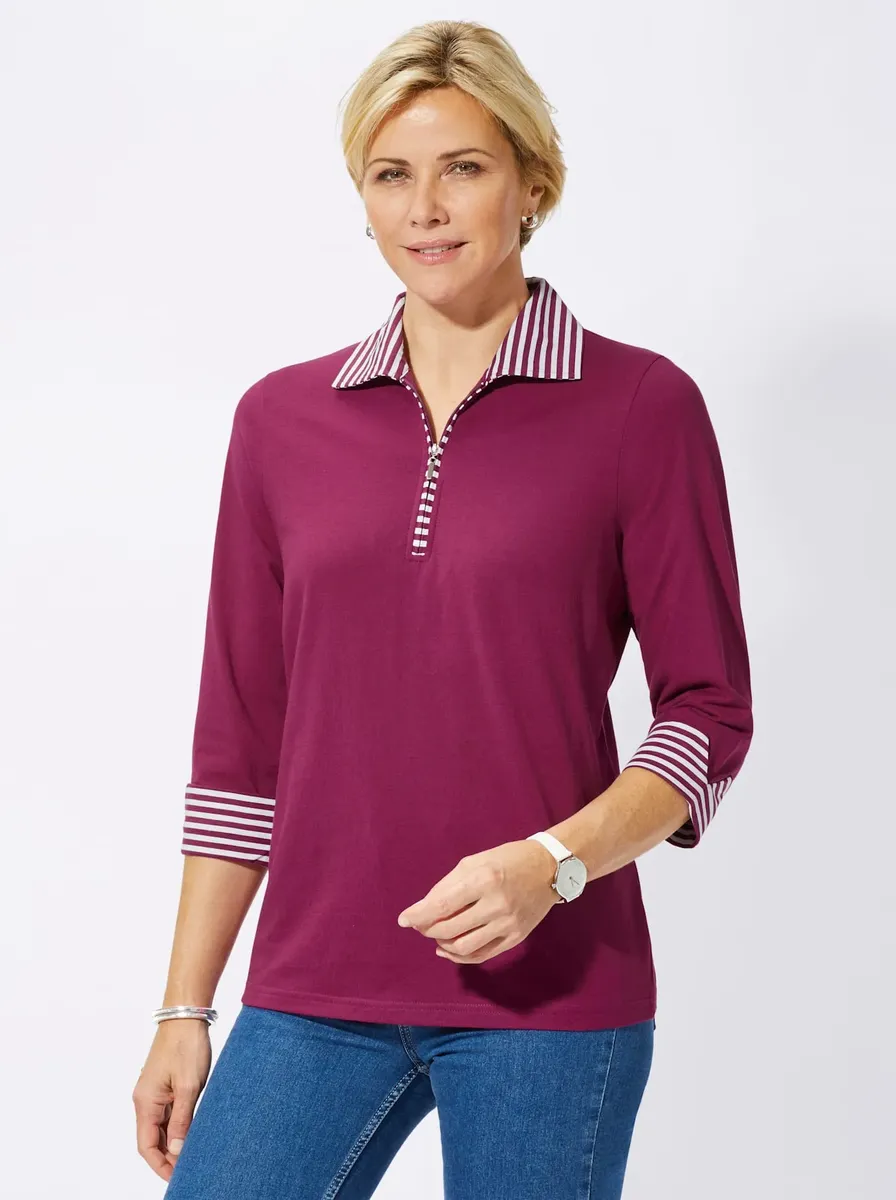 

Рубашка-поло в стиле casual Looks "Shirt", фуксия