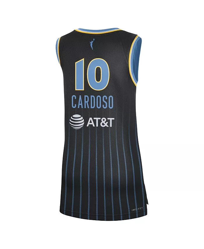 Мужская и женская баскетбольная майка Kamilla Cardoso Black Chicago Sky 2024 WNBA Draft Explorer Nike — фото 3