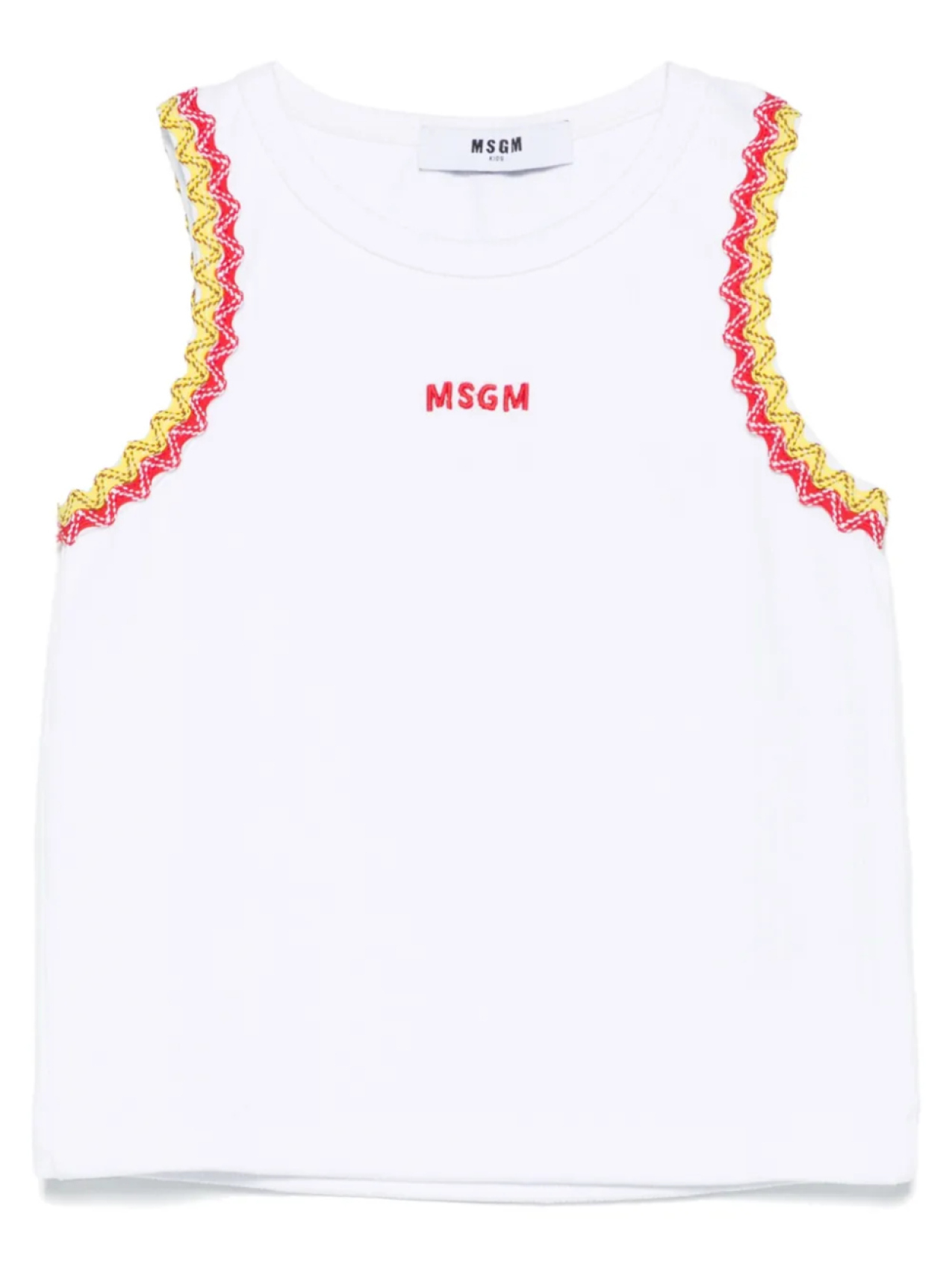 

Майка-топ в рубчик для детей MSGM MSGM Kids, белый
