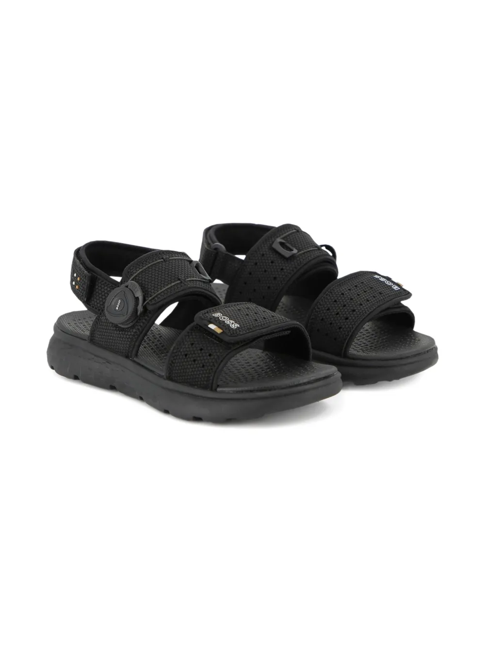 Сандалии на липучках BOSS Kidswear, черный