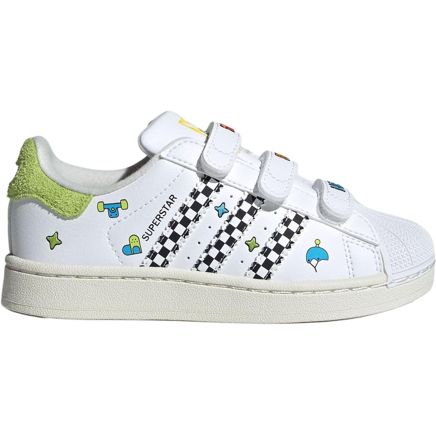 Adidas Originals Superstar 2 Low top детские скейтборд кроссовки white green — фото 3