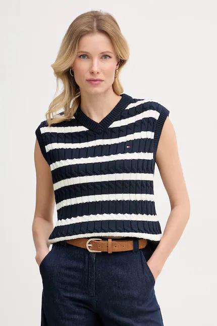 Жилет женский в полоску Tommy Hilfiger, синий