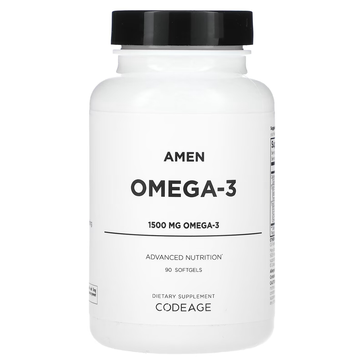 

Omega-3 Codeage Amen 1500 мг, 90 мягких таблеток