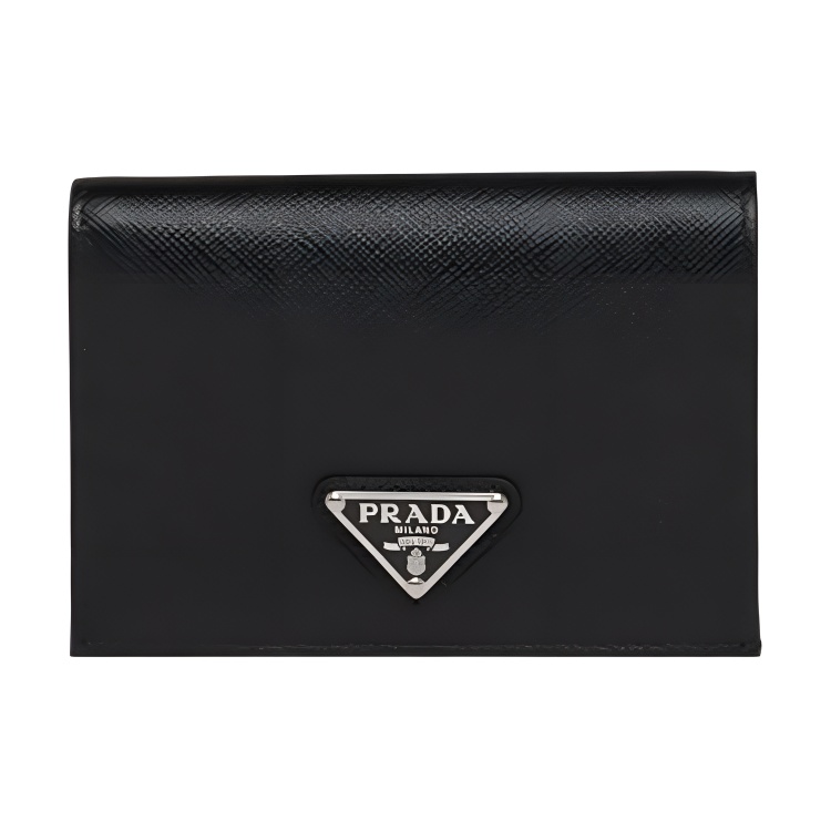 

Кошелёк из сафьяновой кожи Trumpets для женщин чёрный PRADA