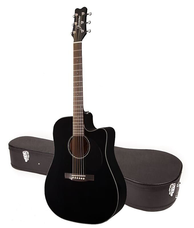 

Акустическая гитара Jasmine by Takamine JD93CE-BLK Black Dreadnought Acoustic-Electric Guitar w/CASE