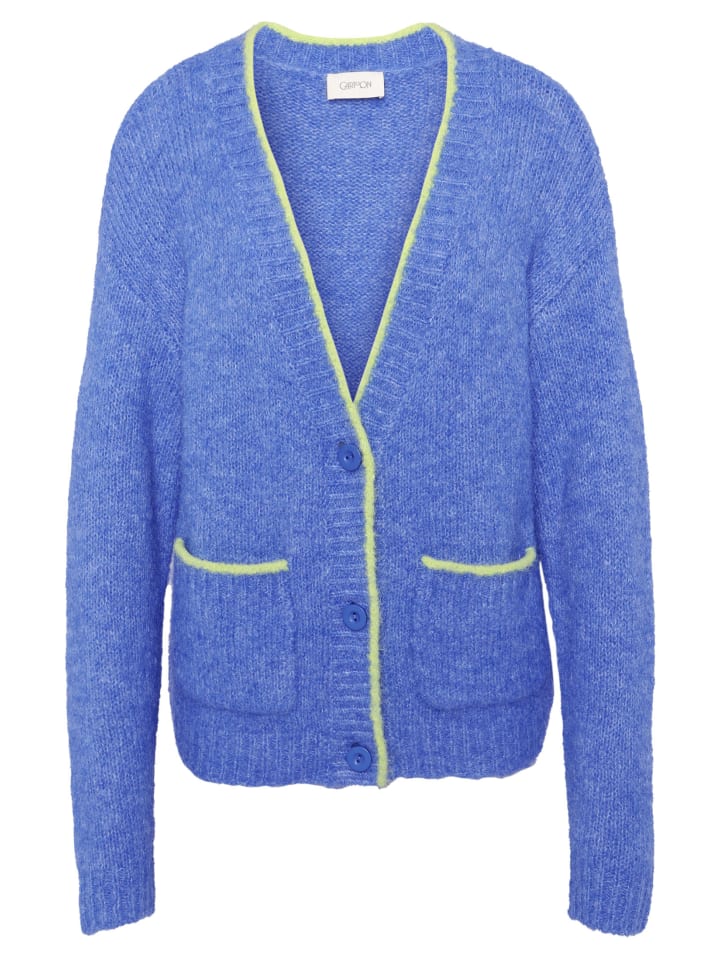 

Кардиган CARTOON Strick-Cardigan mit V-Ausschnitt, цвет Blue/Yellow