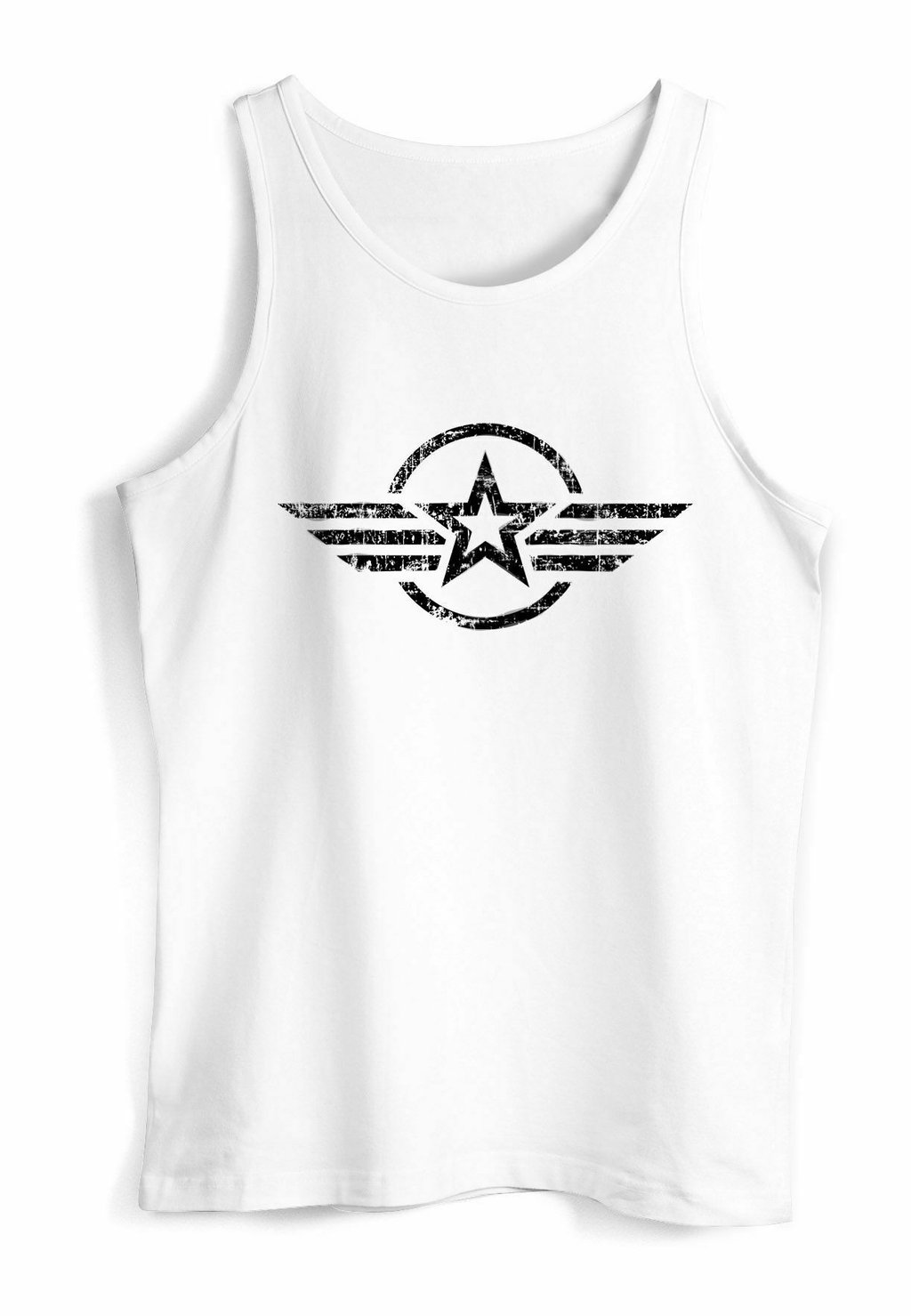 

Топ TANK- AIRFORCE SYMBOL STERN ARMY MILITARY AUFDRU Neverless, белый
