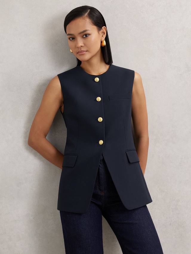 

Атхена лонглайн жилет Reiss, Navy