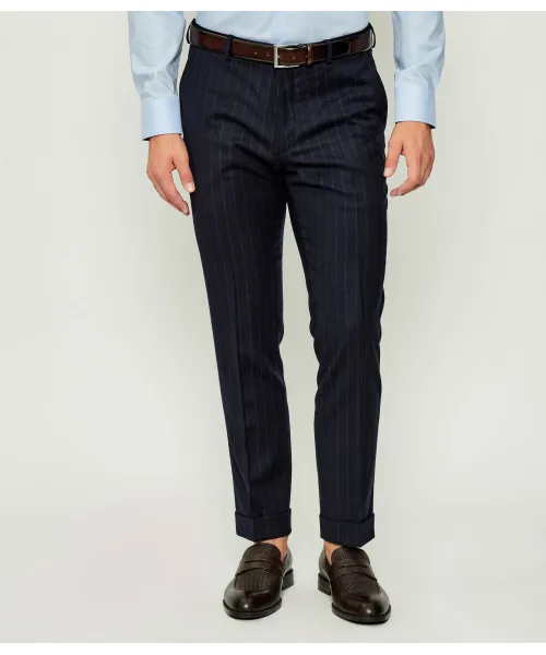 

Шерстяные брюки Denz Slim fit Oscar Jacobson, синий