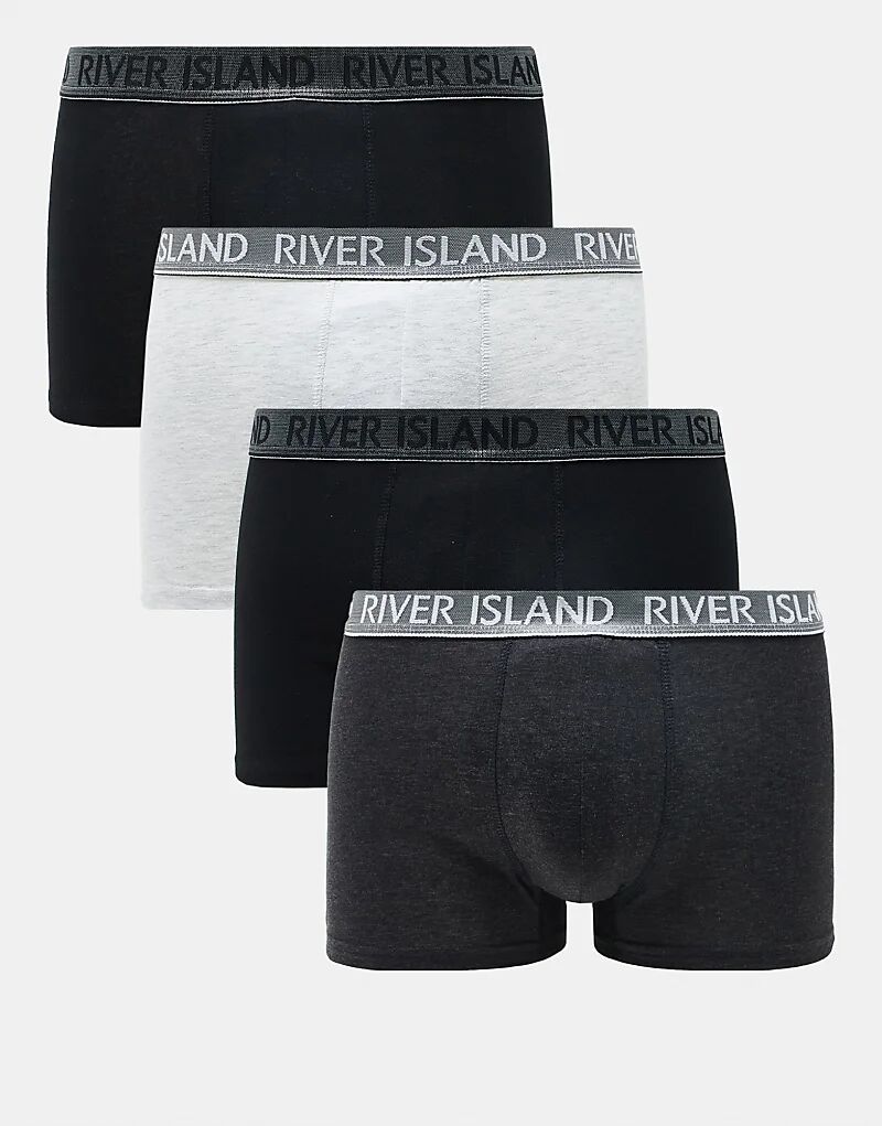 

Упаковки трусов-транков серого цвета River Island