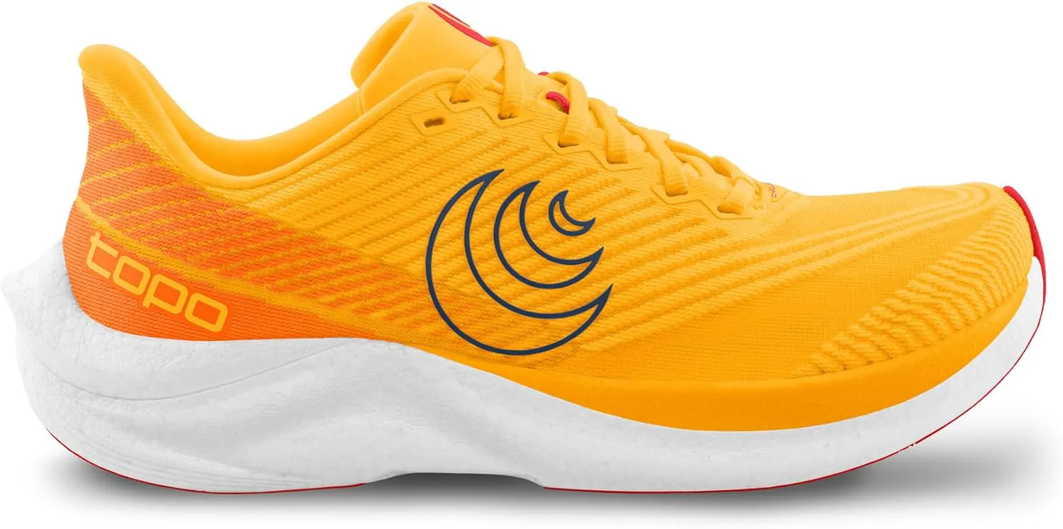 Мужские кроссовки Topo Athletic Cyclone 3 с легкой конструкцией и удобной посадкой, перепад 5 мм, для бега по дороге, оранжевый/синий — фото 3